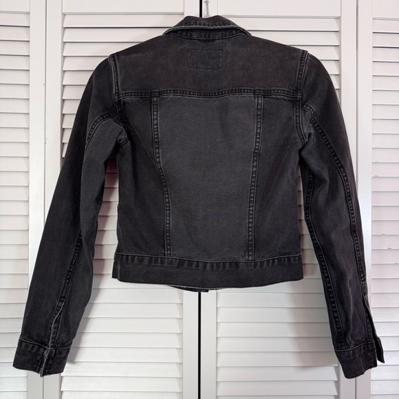 AllSaints Jasper Denim Jacket Black Distressed Size XS - Picture 4 of 7